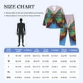 thumbnail image 4 of Naloa Oil Painting Beautiful Butterfly Men’s Pajamas Set - Long Sleeve Button Down Sleep Shirt and Pajama Bottoms Sleepwear Set-Medium, 4 of 7