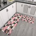 thumbnail image 2 of Pioneer Flower Floral Print Pattern Kitchen Rugs Sets Of 2, Anti Fatigue Non Slip Washable Floor Mats for Kitchen Sink Laundry, 17X30 Inch + 17X47 Inch, 2 of 6