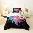 thumbnail image 4 of Erosebridal Watercolor Ice Cream Drip Twin Comforter Sets,Kids Baseball Ball Games Bedding Set For Boys,Reversible,2pcs, 4 of 7
