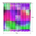 thumbnail image 5 of Purple and Pink Checkered Pattern Modern Waterproof Shower Curtain Set with 12 Hooks, Washable Decorative Bathroom Shower Curtain, 5 of 6