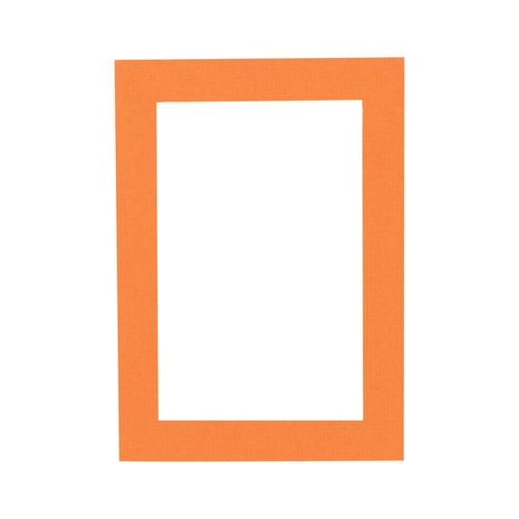 Dark Orange Acid Free 16x20 Picture Frame Mats with White Core Bevel Cut for 12x16 Pictures - Fits