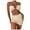 Beige, variant on Cathalem Swimsuit for Women Women Sexy Thong String 2 Piece Bikini Set Cheeky Halter Swimsuit (White,XL)
