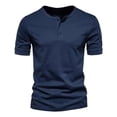 thumbnail image 1 of . Playeras Hombre Camisa Henley Manga Corta Casual Cuello V, 1 of 2