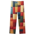 thumbnail image 4 of Colorful Squares Winter Female Pants Flannel High Waist Women Pants Lady Warm Straight Leg Plush Trousers, 4 of 7
