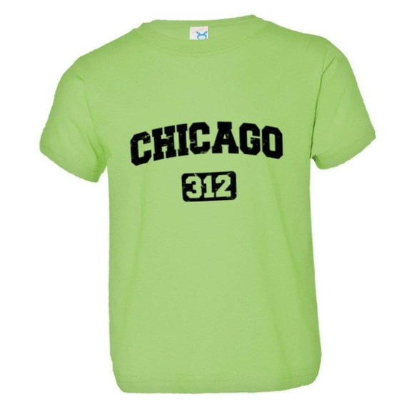 PleaseMeTees™ Toddler Chicago 312 Area Code Distressed HQ Tee