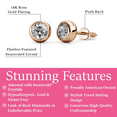 thumbnail image 2 of Cate & Chloe Blaire 18k Rose Gold Plated Stud Earrings with Swarovski Crystals Gift for Women, 2 of 8