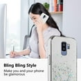thumbnail image 2 of Compatible with Samsung S9 Plus Case Glitter Clear Green,Phone Samsung Galaxy S9 Plus Case Silicone Transparent Soft TPU Women Girls Shockproof Protective Slim Cover (Clear), 2 of 13