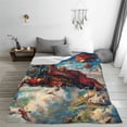 thumbnail image 5 of Vsdgher Beautiful Red Train Hot Air Balloon Ultra-Soft Micro flannel Blanket Throw Blankets for Couch Sofa, Bed (4 sizes)-50"x40", 5 of 7
