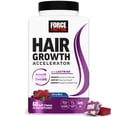 thumbnail image 2 of Force Factor Hair Growth Accelerator, Hair Growth Vitamins for Women & Men with Clinically Studied Lustriva & Biotin, Berry Blast, 60 Soft Chews, 2 of 12
