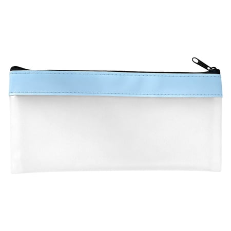 Pen Pencil TPU Material Water Resistant Bag; Smooth zipper for stationery; Multipurpose pencil case for home