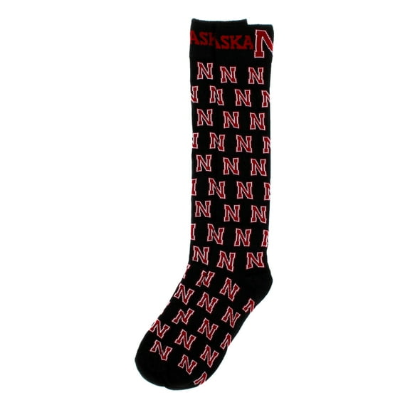 Nebraska Cornhuskers Black Dress Sock - Donegal Bay - Unisex - One Size - Mid-Calf