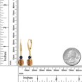 thumbnail image 6 of Gem Stone King 18K Yellow Gold Plated Silver Brown Tiger Eye and Blue Sapphire Dangle Earrings for Women with Lab Grown Diamond (3.73 Cttw, Oval 9X7MM), 6 of 6