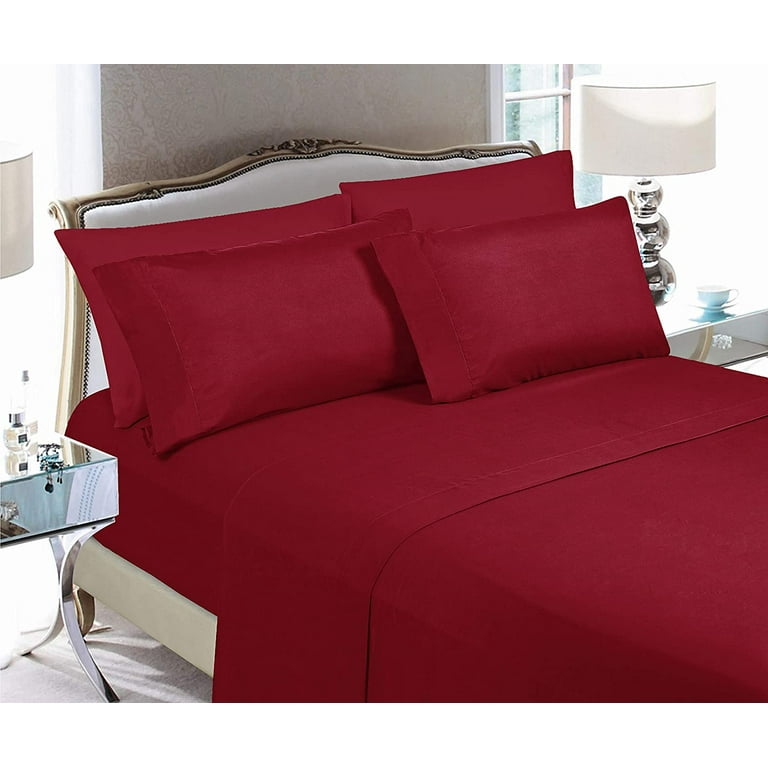 Elegant Comfort 6 Piece Bed Sheets Polyester California King