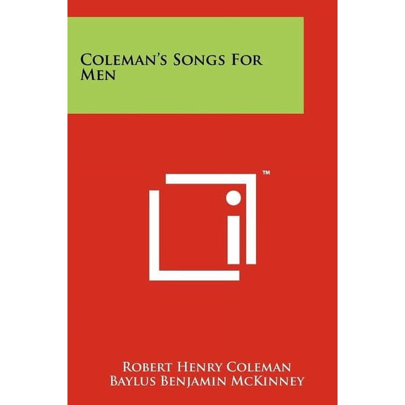 Coleman's Songs for Men, (Paperback)