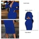 thumbnail image 2 of Vestido Ajustado De Manga Larga, Vestido Ajustado De Color Sólido Lavable A Máquina Fibra De Poliéster Poliuretano Sin Espalda Cordón Cuello Redondo Para Citas Para La Playa ANGGREK  Otros, 2 of 6