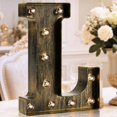 thumbnail image 1 of Letrero decorativo OYCBUZO LED con letra L, 23 cm, vintage, 1 of 6