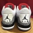 thumbnail image 3 of Ni - ke Ni - ke Air Jordan 3 III Retro Cement 136064-105 White Black Red Size 9.5, 3 of 5