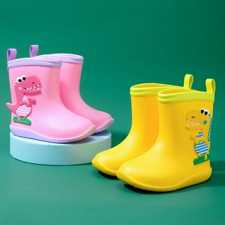 

LYCAQL Toddler Shoes Kids Shoes Short Rain Boots for Womens Ankle Rainboot Slip On Garden Boot Rubber Shoes Toddler Rain Boots Size 11 (Pink 21)