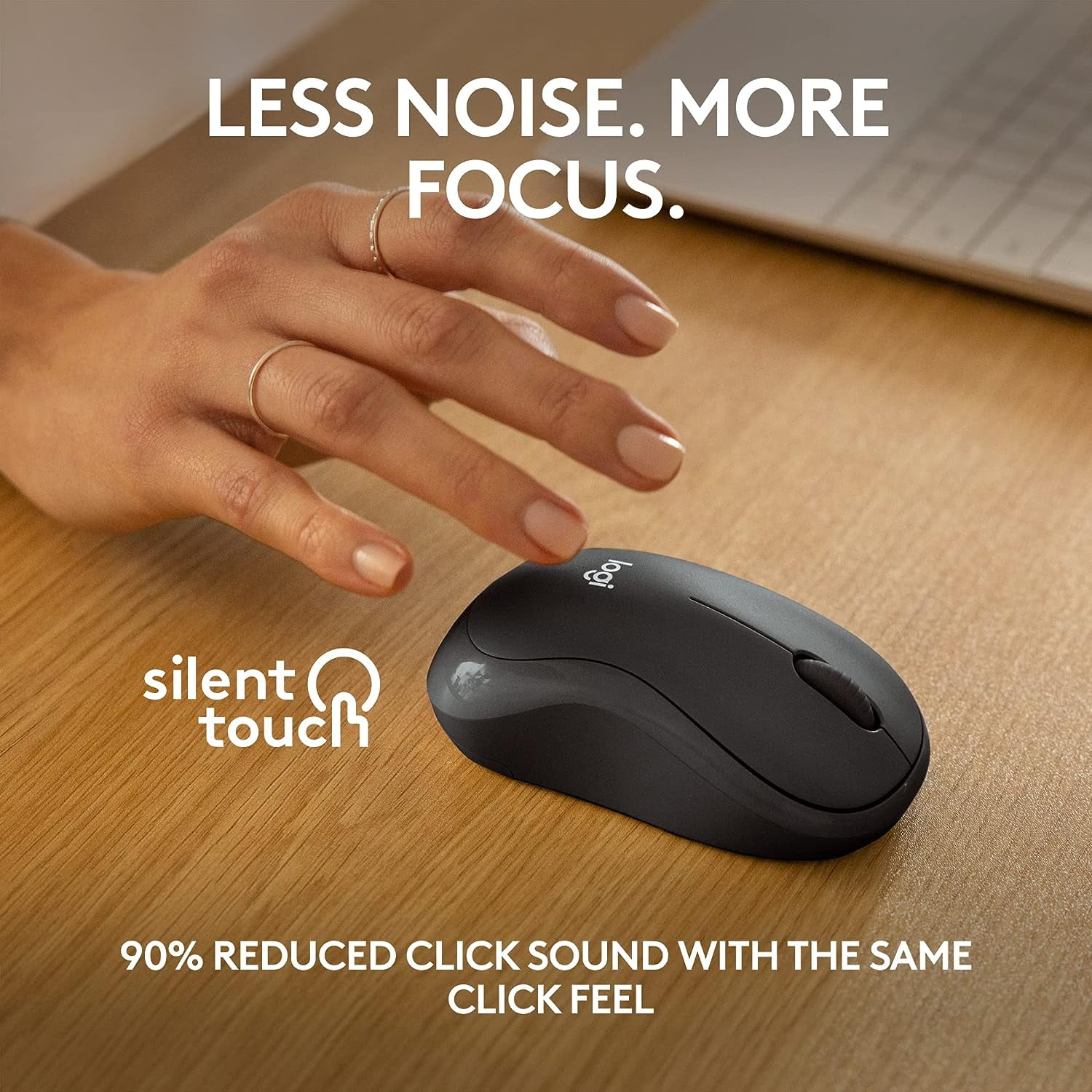 M240 Silent Bluetooth Mouse, Wireless, Compact, Portable, Smooth Tracking, 18-Month Battery, for Windows, macOS, ChromeOS, Compatible with PC, Mac, Laptop, Tablets - Graphite