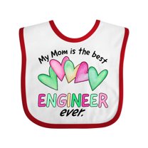 Inktastic My Mom is the Best Engineer Ever Boys or Girls Baby Bib