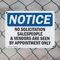 thumbnail image 5 of (2 Pack) No Solicitation Salespeople And Vendors Are OSHA Notice Sign 10 Inch X 7 Inch Plastic Sign, Weather Resistant, UV Protected for Workplace, Business, and Construction Site, Made, 5 of 8