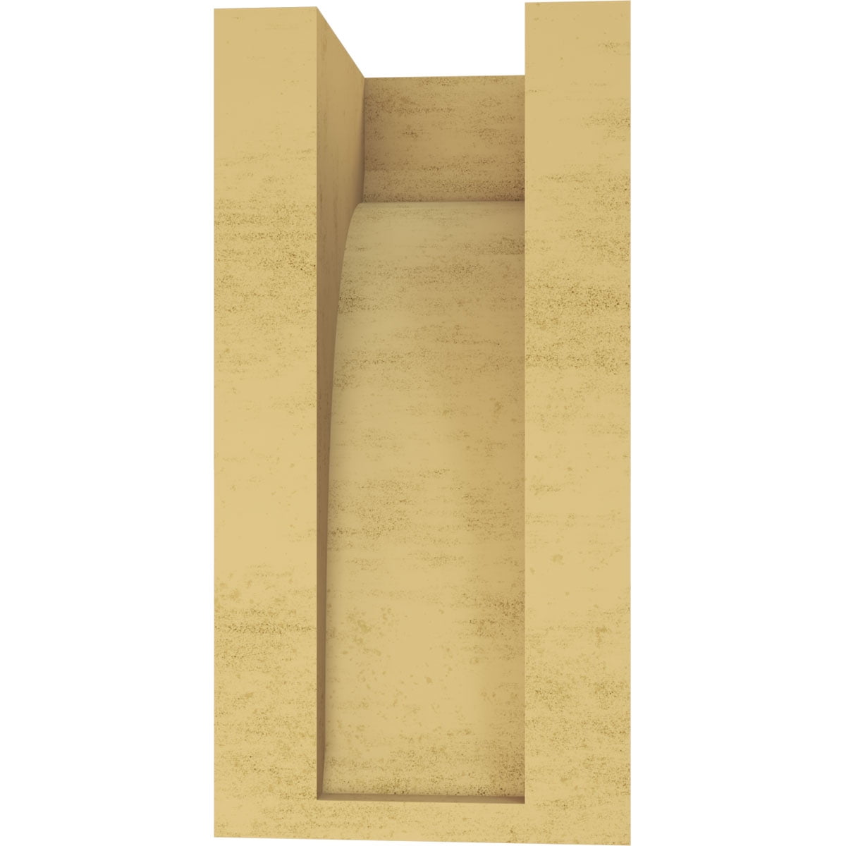 4"W x 4"D x 8"H Wide Legacy Rough Cedar Woodgrain TimberThane Corbel, Primed Tan
