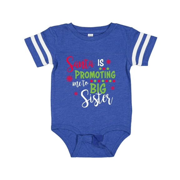 Inktastic Santa is Promoting Me to Big Sister Girls Baby Bodysuit