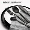 thumbnail image 6 of Black Flatware Set, AOKIWO 48-Piece 18/8 Stainless Steel Tableware Silverware with Steak Knives for Kitchen Restaurant, Mirror Polished ,Dishwasher, 6 of 7