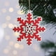 thumbnail image 4 of Christmas Snowflake Decorative Pendant Made Of Wood Suitable For Christmas Tree Doors And Fireplaces, 4 of 6