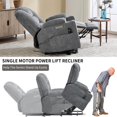 thumbnail image 6 of Spaco Lift Recliner Chair with Massage and Heat for Elderly, Overstuffed Wide Recliners, Heavy Duty Motion Mechanism with USB and Type C Ports, 2 Steel Cup Holders, Gray, 6 of 11