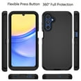 thumbnail image 4 of Galaxy A15 5G Case, Defender Phone Case For Samsung Galaxy A15 5G 6.5",Takfox Heavy Duty Shockproof Rugged Rubber Full Body Protective, 3 in 1 Hybrid Bumper Sturdy Hard Cover (Black), 4 of 12