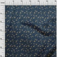 thumbnail image 2 of oneOone Cotton Jersey Navy Blue Fabric Leaves & Flower Dress Material Fabric Print Fabric By The Yard 58 Inch Wide, 2 of 4