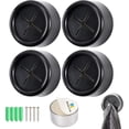 thumbnail image 1 of iBetterLife Adhesive Kitchen Towel Hooks - 4 Pack Dish Towel Holder for Cabinet, Push Hand Towel Hook, Dish Cloth Rag Holder for Home Bathrooms, Kitchens, Garages, RV, Within Easy Reach, Matte Black, 1 of 8
