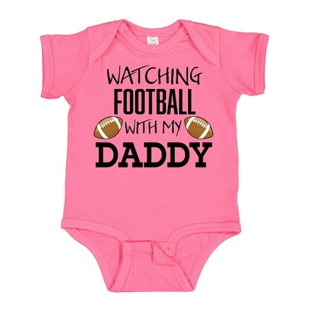 

Inktastic Watching Football with My Daddy Gift Baby Boy or Baby Girl Bodysuit