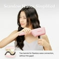 thumbnail image 4 of VODANA Professional Triple Flow Ceramic Hair Waver - Easy Beach Waves with Embedded Double Barrel Wave Iron. Experience Instant Heat, Long-Lasting Performance, and Quick Heat (1.25 inch, Pink Vanilla), 4 of 4