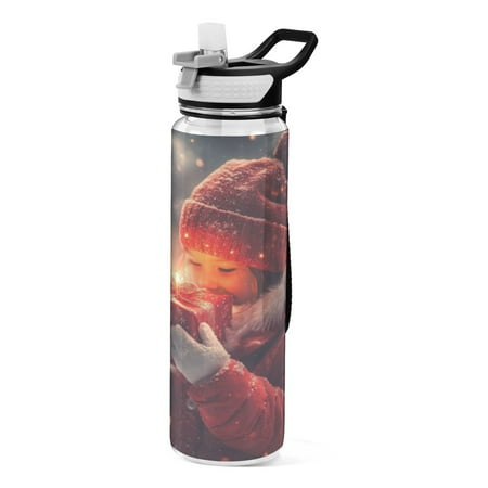 

Sports Water Bottle 1000ML Tritan Food Grade Clear Water Bottle Fitness Outdoor Sports Bike Christmas Child Pictures