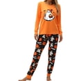 thumbnail image 2 of White Halloween Pjs Women Polyester,Spandex Button Down Pajamas for Women Set Long Sleeve & Long Pants Soft 3XL, 2 of 4
