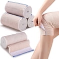thumbnail image 1 of CHL-4 Rouleaux Bandage Élastique avec Fermeture Automatique, Bandage Auto-Adhésif en Coton Premium 4 Pouces X 5yd Sans Latex, Bandage de Compression Lavable Réutilisable pour Premiers Soins au Mollet pour Sports Médicaux, 1 of 4