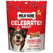 Milk-Bone CELEBRATE Birthday Cake Artificially Flavored Biscuits, Small Dog Treats, 8 oz Bag