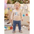 thumbnail image 6 of RUINIXCW Baby Boy 1st Birthday Outfits Letter Embroidery Crew Neck Sweatshirt Pants, 6 of 7