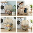thumbnail image 5 of Pop Up Hamper, 2 PCS Mesh Pop Up Laundry Hamper, Foldable Mesh Laundry Basket with Space Saving Design for Home, Dorm, Travel and Storage, Blue, 5 of 5
