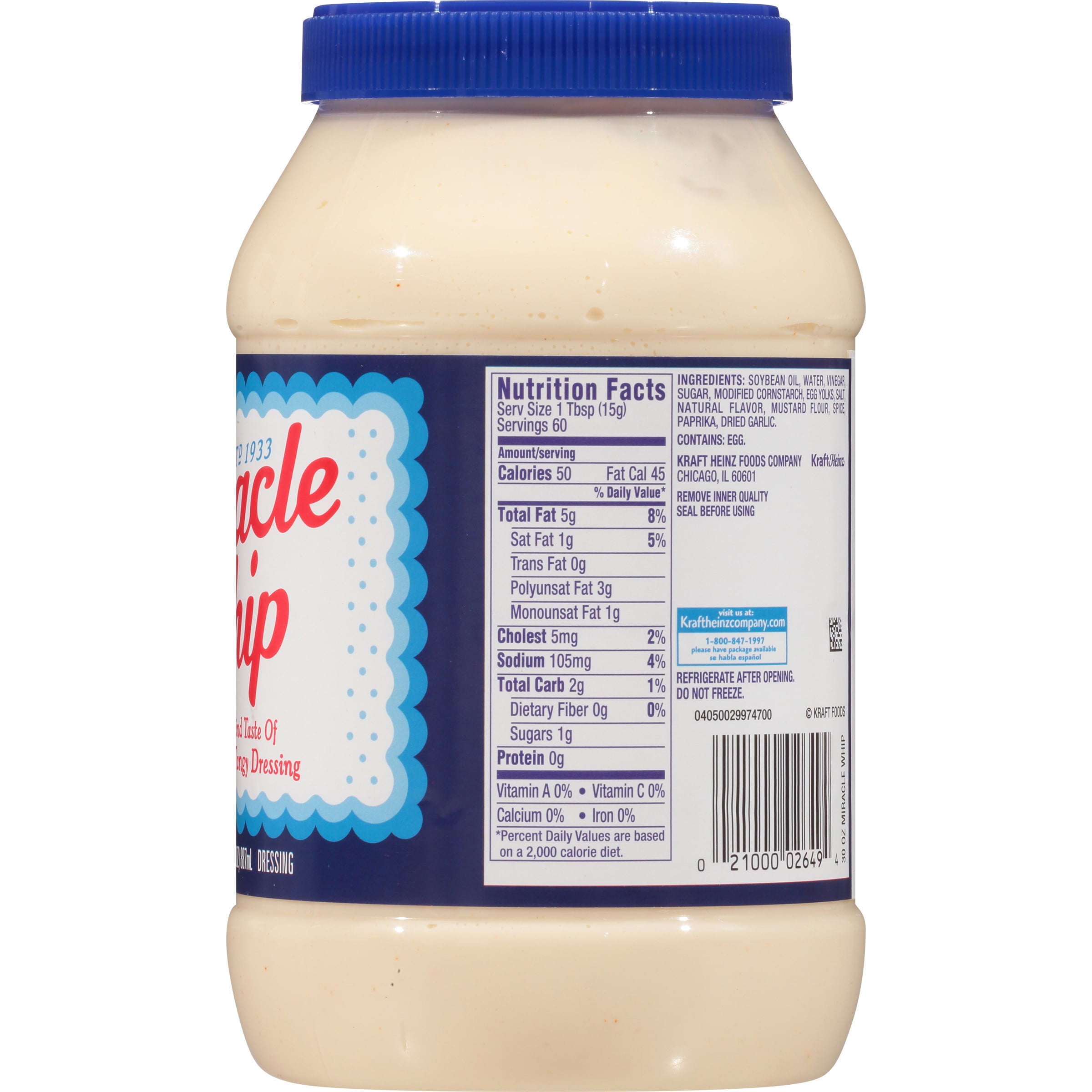 Miracle Whip Salad Dressing Nutrition Runners High Nutrition