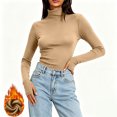 thumbnail image 3 of Mineart Fleece Lined Turtleneck Base Layer Top for Women Long Sleeve Slim Fit Thermal Layering Tee, 3 of 9