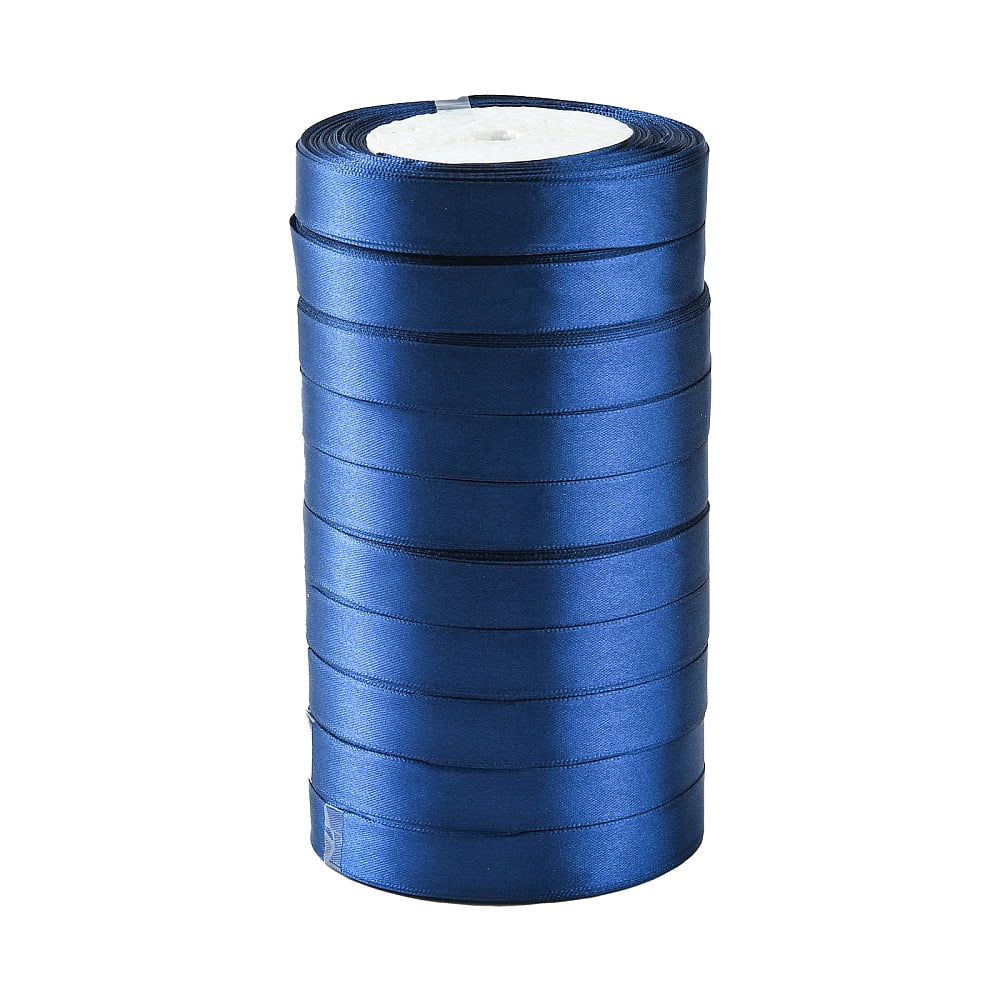 1 Group Single Face Satin Ribbon Dark Blue Size: about 5/8 inch(16mm) wide 25yards/roll(22.86m/roll) 250yards/group(228.6m/group)