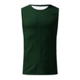 thumbnail image 4 of Vedolay Tank Tops Men Crew Neck Solid Sleeveless Exercise Casual Sport Vest(Green,M), 4 of 4