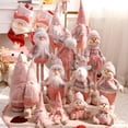 thumbnail image 3 of MAIMAI Navidad muñeco sin rostro conjunto decoración Navidad muñeco de nieve rosa enano anciano creativo Navidad pequeños adornos, 3 of 4