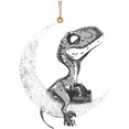 thumbnail image 2 of Teissuly Christmas Animals Sitting on The Pendant Christmas Outdoor Decorations Wood Christmas Ornaments Window Wall Hanging Ornament Living Room Decoration Teissuly WER202310164018, 2 of 9