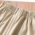 thumbnail image 6 of Nilvkv Boys Cargo Pants, Boys Solid Color Cuffed Joggers with Relaxed Fit Elastic Waist and Utility Pockets for Casual Wear Beige 14-15 Years, 6 of 9