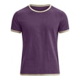 thumbnail image 5 of CUSTG Men Tshirts Textured T Shirt Soft Breathable Crew Neck Short Sleeve Tops For Casual Comfort And Everyday Wear Breathable Solid Color Summer T-Shirts, 5 of 5