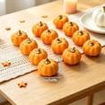 thumbnail image 3 of SMKE Artificial Pumpkins Set 12 Pcs Assorted Small Pumpkins Realistic Fall Decorative Pumpkins For Halloween Thanksgiving Home Kitchen Table Garden Outdoor&nbsp;Fall Outdoor Decor Autumn Table Decor, 3 of 8